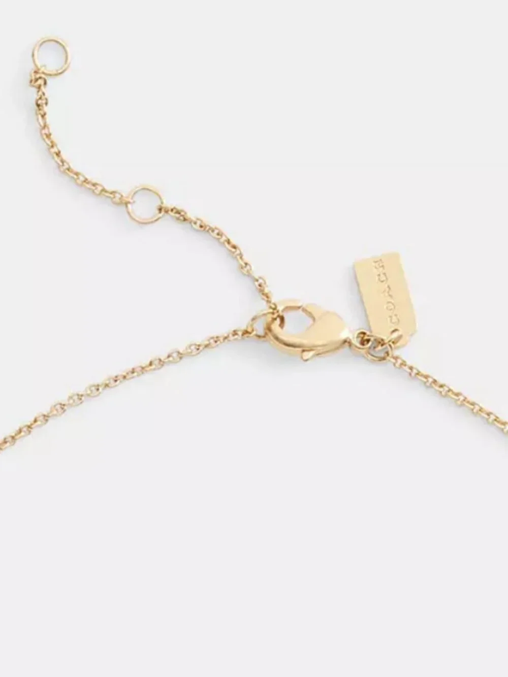 Coach Signature Red Enamel Rondell Necklace New w/Dust Bag